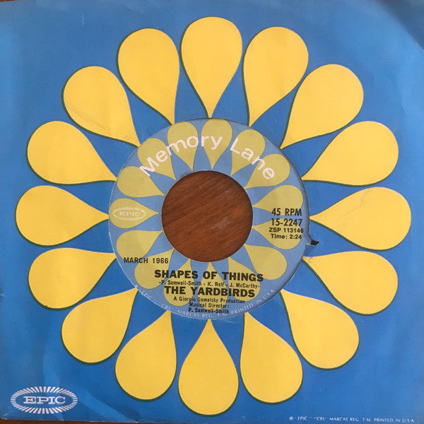 The Yardbirds : Shapes Of Things / I'm A Man (7", Single, Styrene)