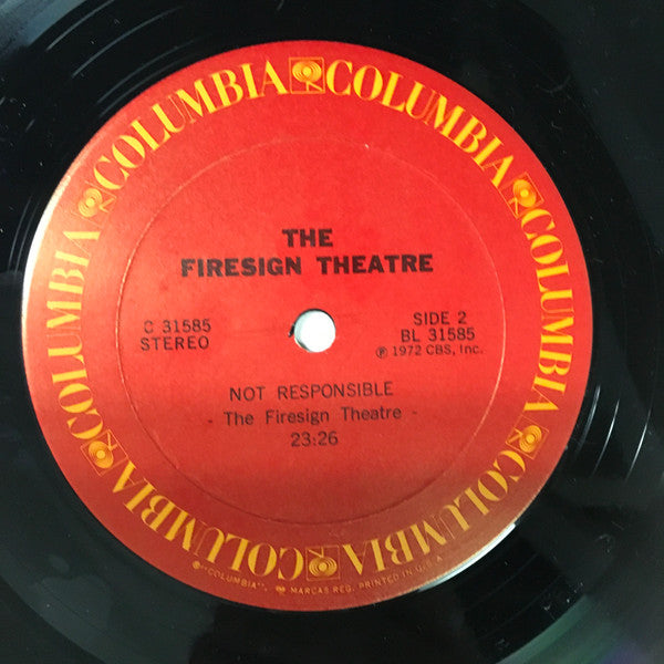 The Firesign Theatre : Not Insane Or Anything You Want To (LP, Ter)