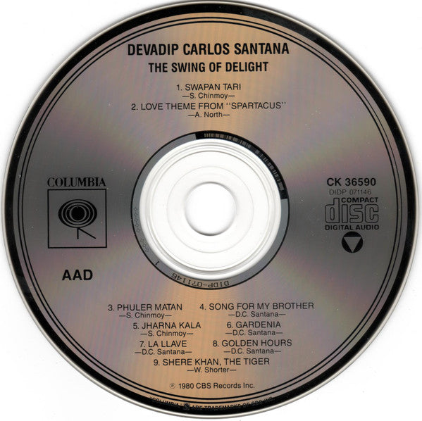 Carlos Santana : The Swing Of Delight (CD, Album, RE)