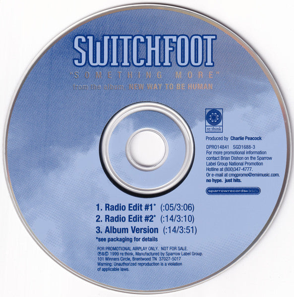 Switchfoot : Something More (CD, Single, Promo)