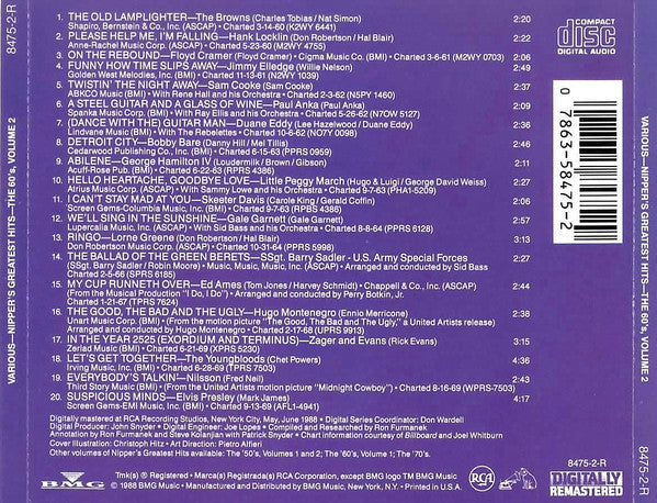 Various : Nipper's Greatest Hits - The 60's Volume 2 (CD, Comp, RM)