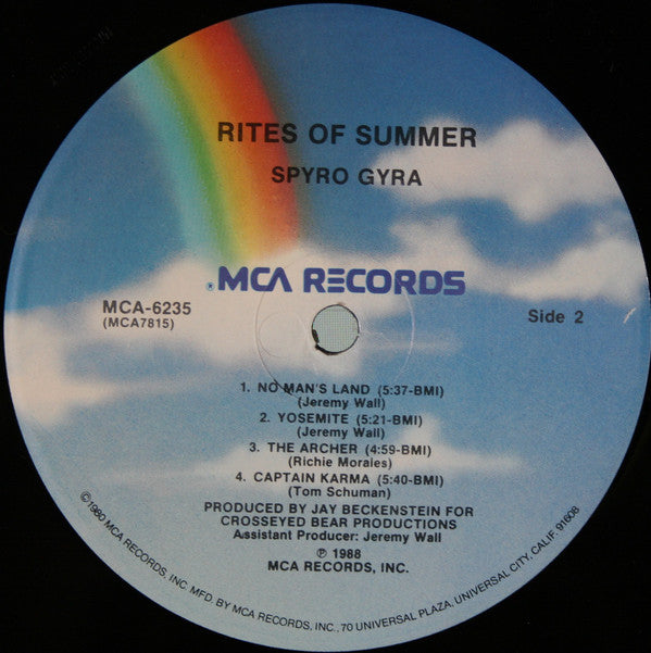Spyro Gyra : Rites Of Summer (LP, Album, Pin)