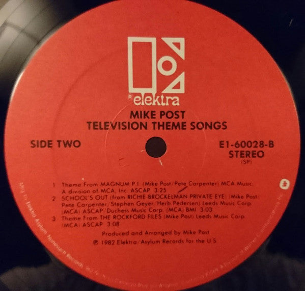 Mike Post : Television Theme Songs (LP, Album, Spe)