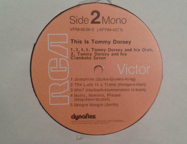 Tommy Dorsey And His Orchestra : This Is Tommy Dorsey (2xLP, Comp, Mono)