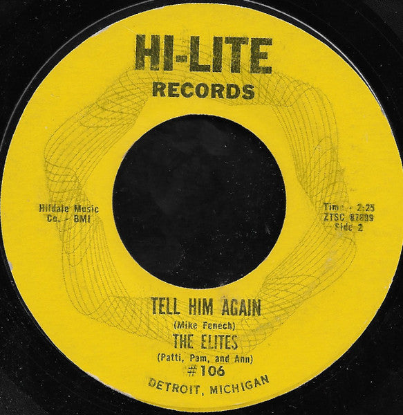 The Elites (5) : Tell Him Again / You Mean So Much to Me (7", Single)