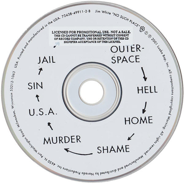 Jim White : No Such Place (CD, Album, Promo)