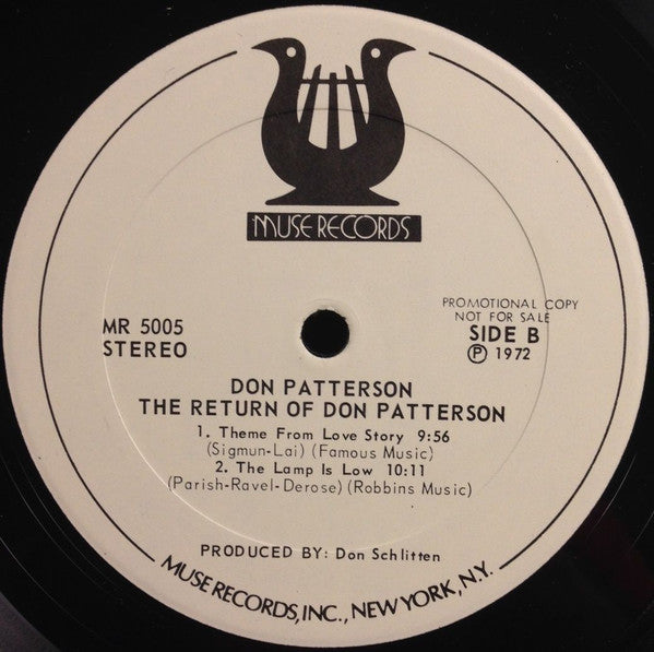 Don Patterson : The Return Of Don Patterson (LP, Album, Promo)