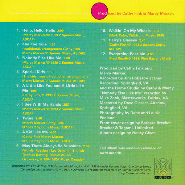 Cathy Fink & Marcy Marxer : Nobody Else Like Me (CD, Album)
