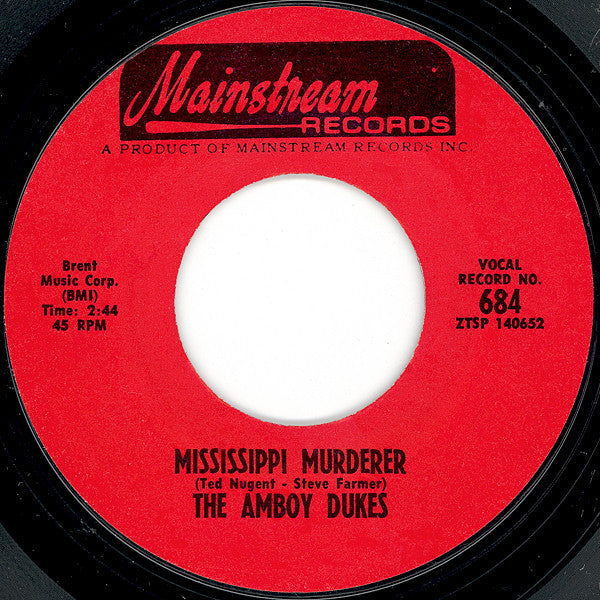 The Amboy Dukes : Journey To The Center Of The Mind (7", Mono, Styrene, San)