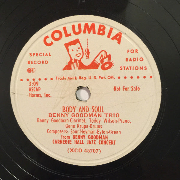 Benny Goodman And His Orchestra / Benny Goodman Trio : Don't Be That Way / Body And Soul (12", Promo)