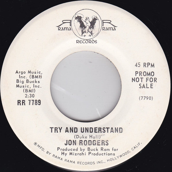 Jon Rodgers (3) : Try And Understand (7", Single, Promo)