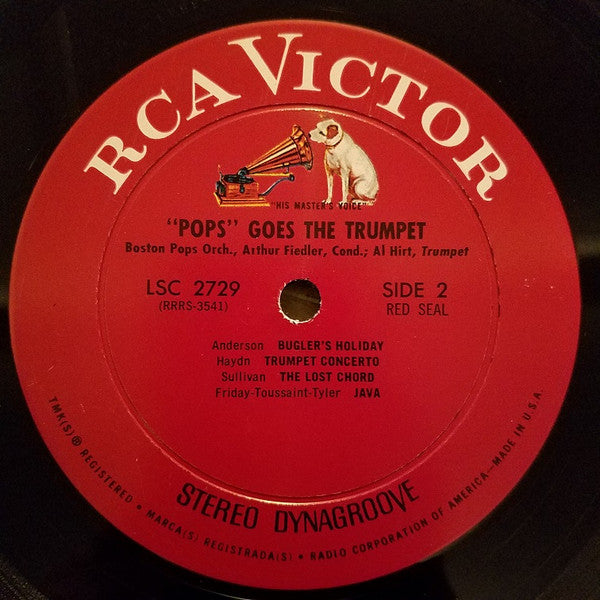 Al Hirt / Boston Pops Orchestra / Arthur Fiedler : "Pops" Goes The Trumpet (Holiday For Brass) (LP, Album, RP, Ind)