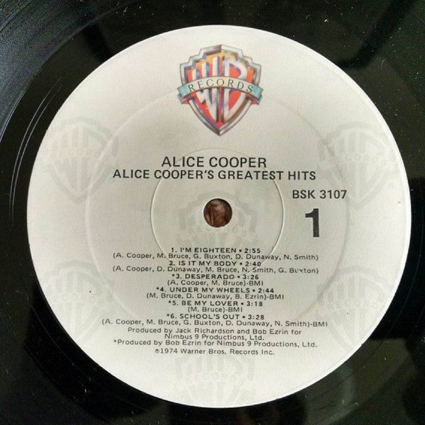 Alice Cooper : Alice Cooper's Greatest Hits (LP, Comp, RE, RP, Win)