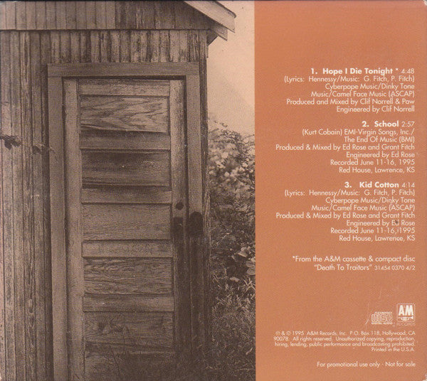 Paw : Hope I Die Tonight (CD, Single, Promo, Dig)