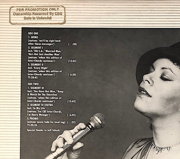 Phoebe Snow : CBS Inter-chords With Phoebe Snow (LP, Album, Promo)