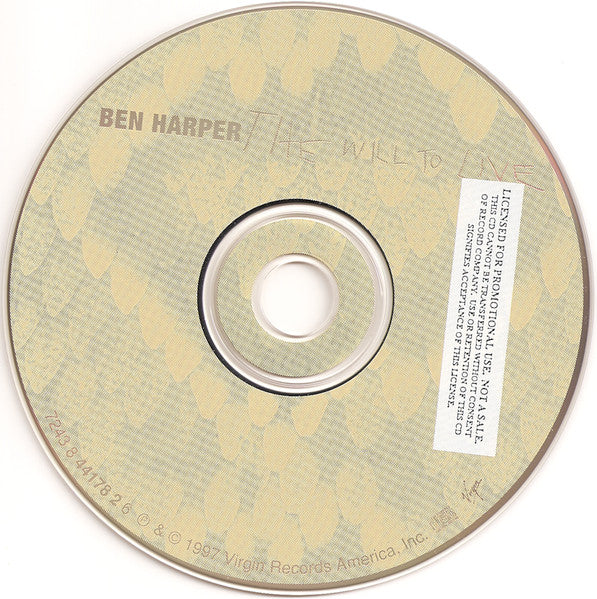 Ben Harper : The Will To Live (CD, Album, Promo)