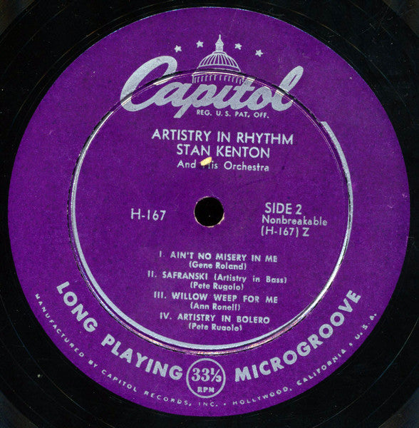Stan Kenton And His Orchestra : Artistry In Rhythm (10", RE)