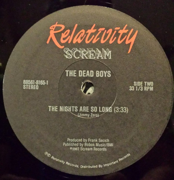 The Dead Boys : All The Way Down (Poison Lady) (12")