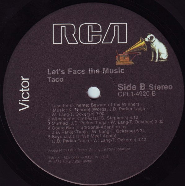 Taco : Let's Face The Music (LP, Album, Ind)