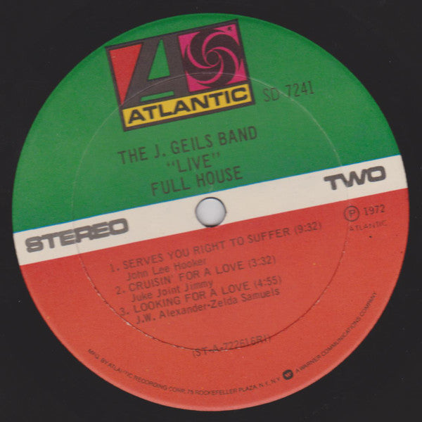 The J. Geils Band : "Live" Full House (LP, Album, RE, RI,)