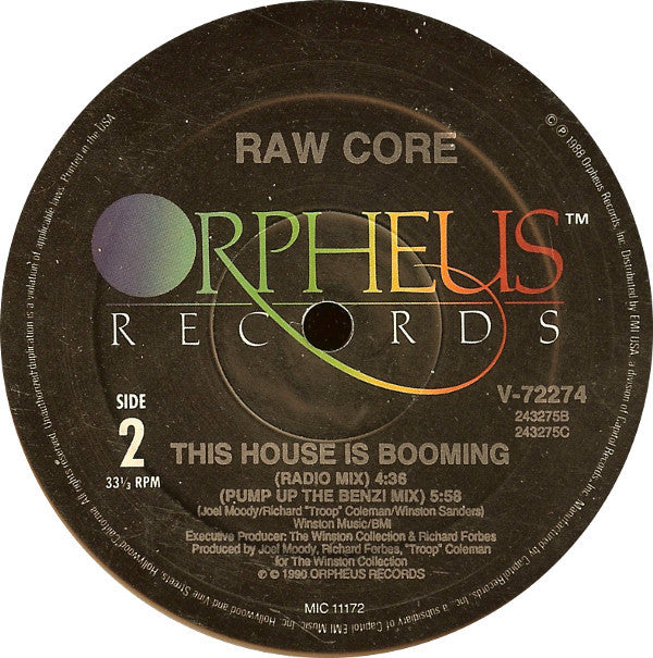 Raw Core : This House Is Booming (12")