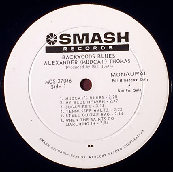 Alexander "Mudcat" Thomas : Backwoods Blues (LP, Album, Mono, Promo)