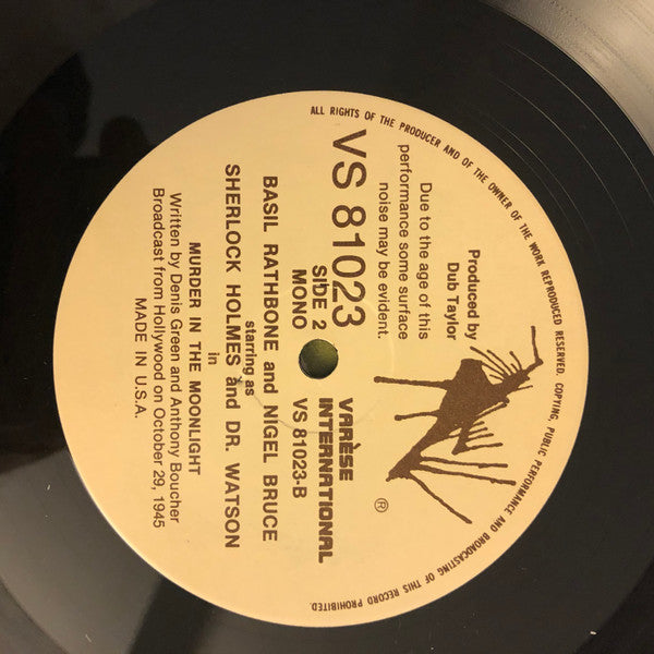 Basil Rathbone, Nigel Bruce : Sherlock Holmes Original Radio Broadcasts, The Adventure of the Copper Beeches + Murder in the Moonlight (LP, Album)
