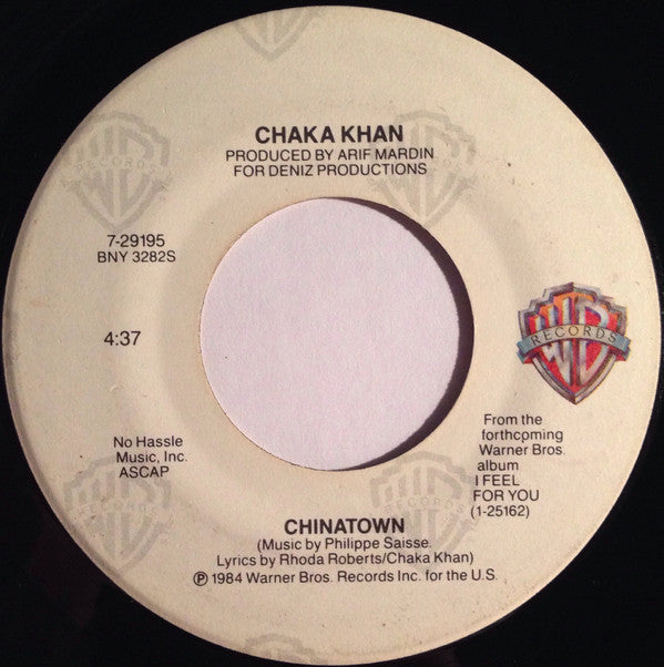 Chaka Khan : I Feel For You (7", Single, Spe)