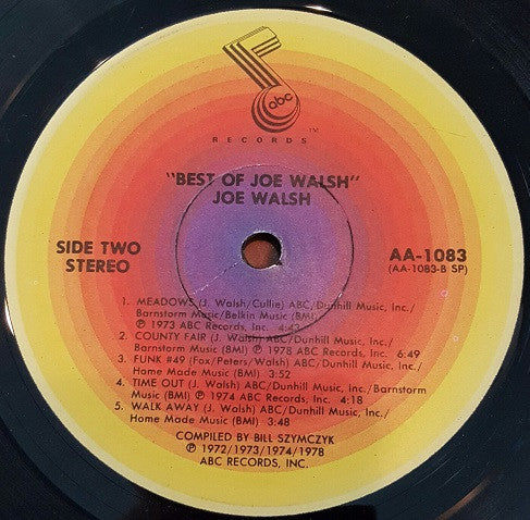 Joe Walsh : The Best Of Joe Walsh (LP, Comp, Spe)