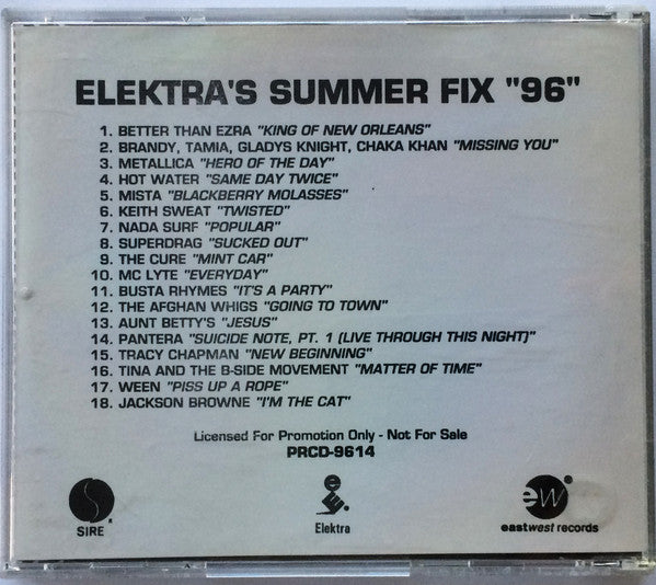 Various : Elektra's Summer Fix '96 (CD, Comp, Promo)