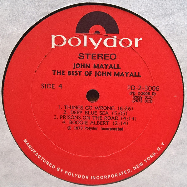 John Mayall : The Best Of John Mayall (2xLP, Comp, All)