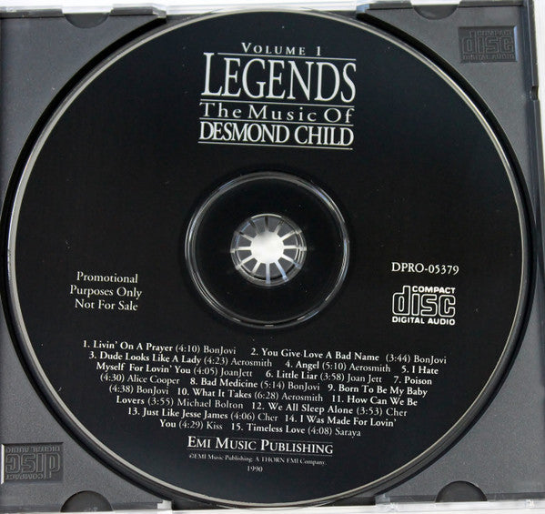 Various : Volume 1 - Legends, The Music Of Desmond Child (CD, Comp, Ltd, Promo)