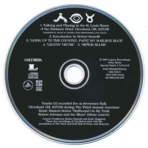 Taj Mahal : Work In Progress Limited Edition Interview Disc (CD, Promo)