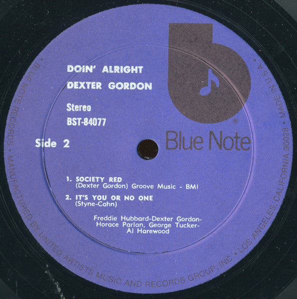Dexter Gordon : Doin' Allright (LP, Album)