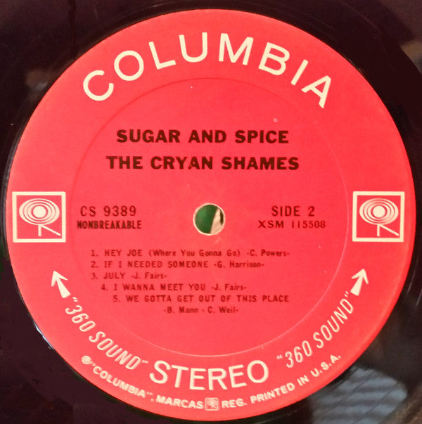 The Cryan' Shames : Sugar & Spice (LP, Album)