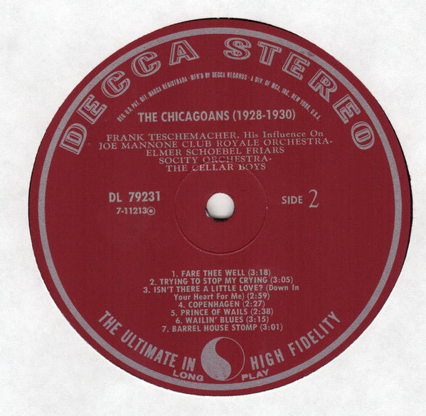 Various : The Chicagoans - "The Austin High Gang" 1928 - 1930 (LP, Comp)