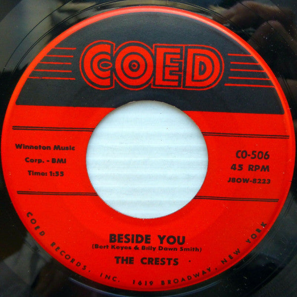 The Crests : 16 Candles / Beside You (7", Single)