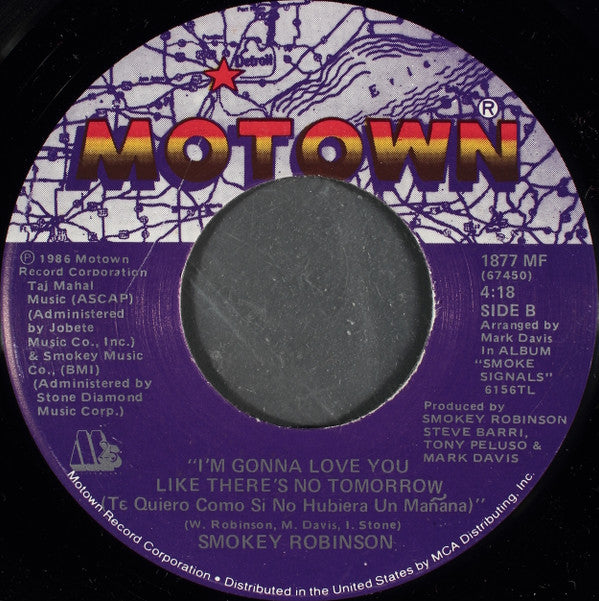 Smokey Robinson : Just To See Her (7", Single)