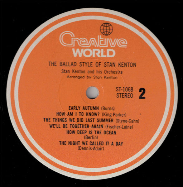 Stan Kenton : The Ballad Style Of Stan Kenton (LP, Album, RE)