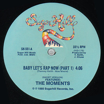 The Moments : Baby Let's Rap Now (12")