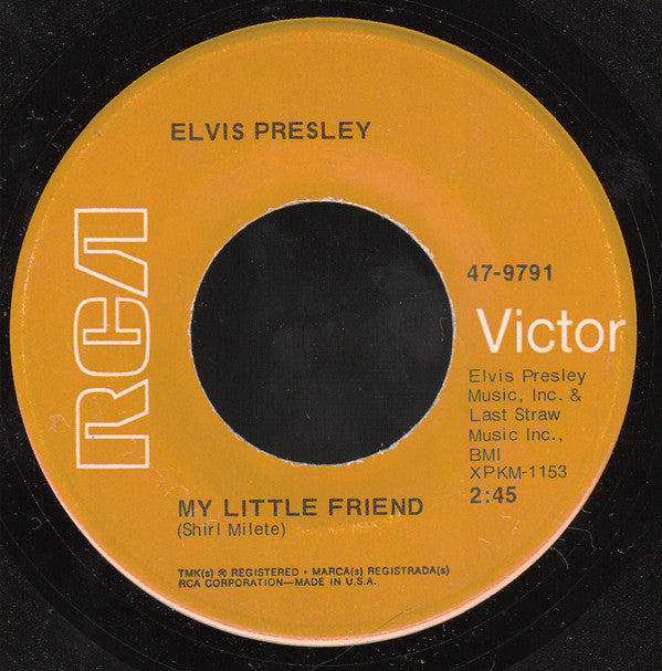 Elvis Presley : Kentucky Rain / My Little Friend (7", Single, Ind)
