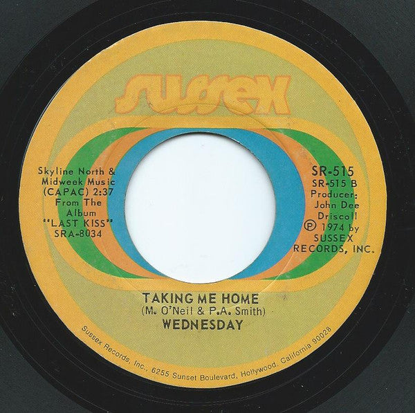 Wednesday (3) : Teen Angel / Taking Me Home (7", Single)