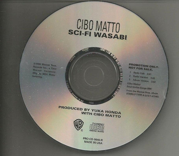 Cibo Matto : Sci-Fi Wasabi (CD, Single, Promo)