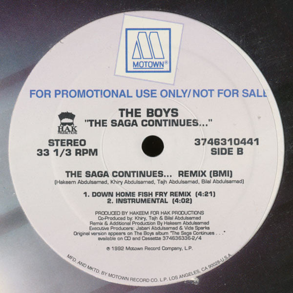 The Boys : The Saga Continues ... (Remix) (12", Promo)