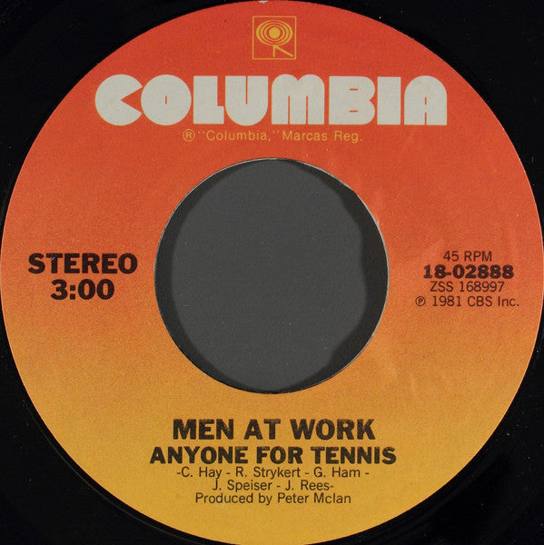 Men At Work : Who Can It Be Now? (7", Single, Styrene, Pit)