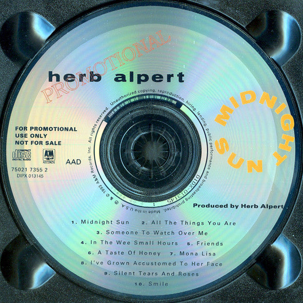 Herb Alpert : Midnight Sun (CD, Album, Promo)