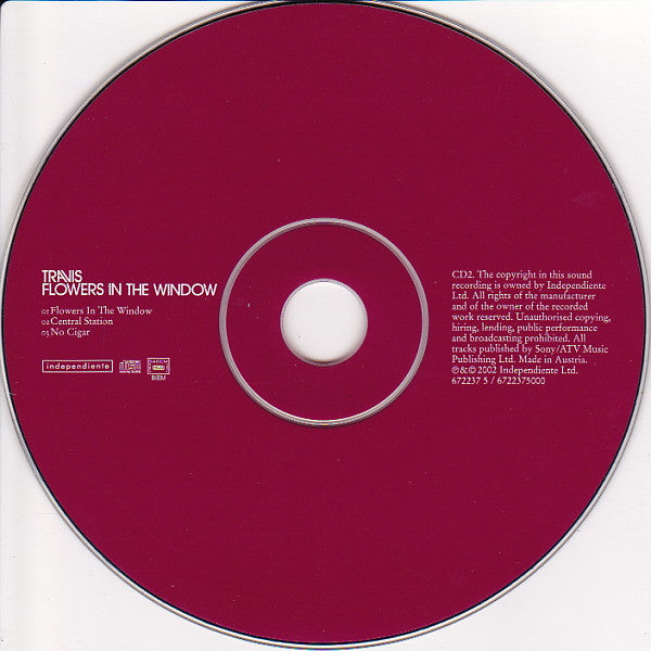 Travis : Flowers In The Window (CD, Single)