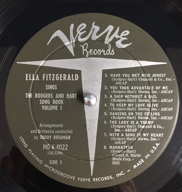 Ella Fitzgerald : Sings The Rodgers And Hart Song Book Volume 1 (LP, Album, Mono)