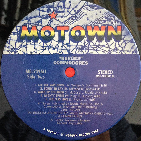Commodores : Heroes (LP, Album, Club, CRC)