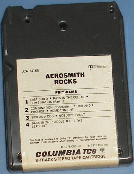 Aerosmith : "Rocks" (8-Trk, Album, Lon)